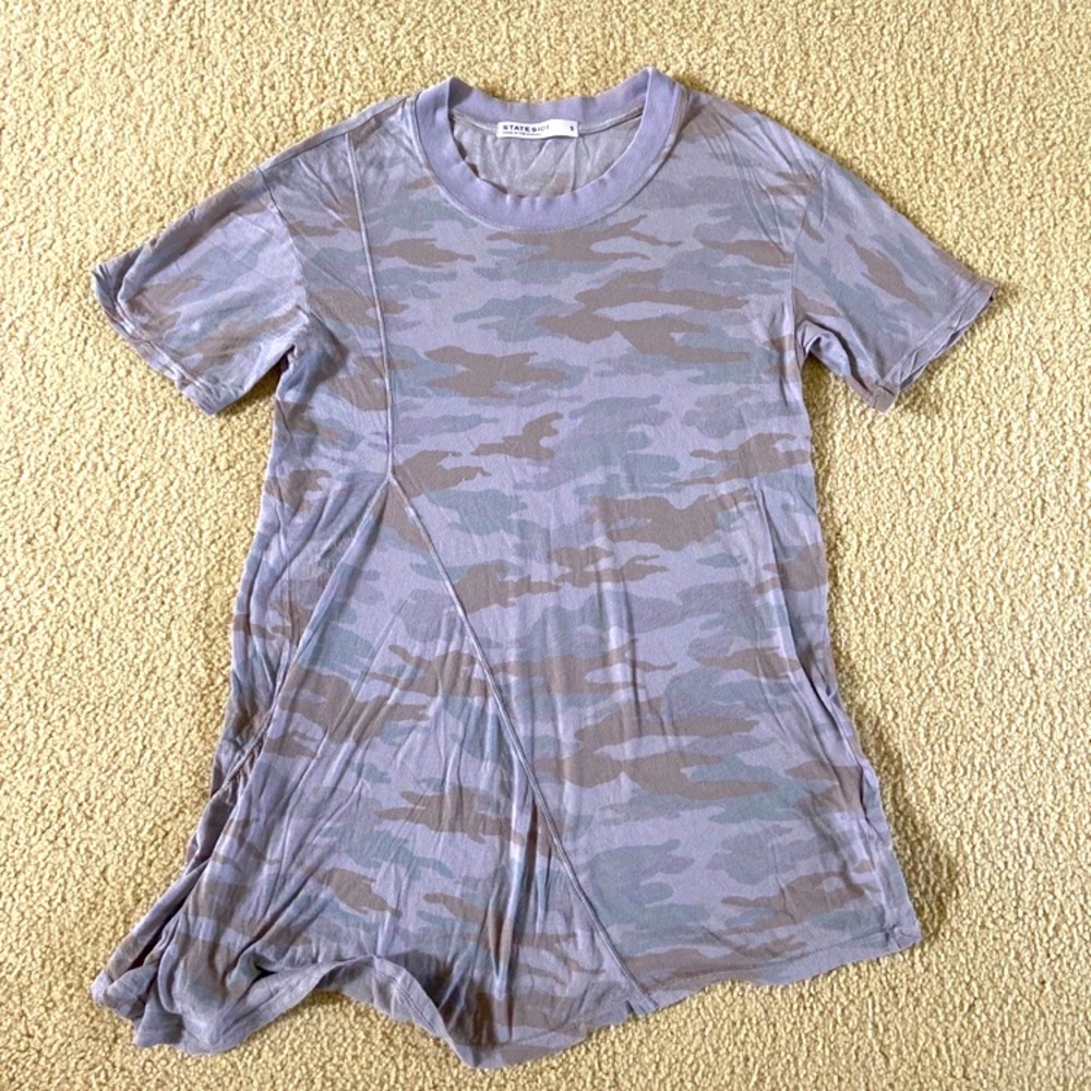 Stateside asymmetric short sleeve tee